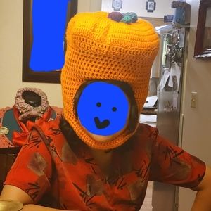 Crochet pumpkin hat